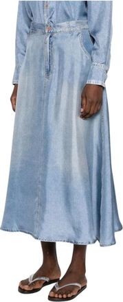 Pierre-Louis Mascia Denim Skirts, female, Blue, Size: L Pierre Louis Mascia Skirts