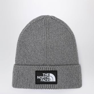 The North Face Berretto grigio con patch logo