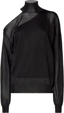 Fendi Zijde Organza Jumper - Dames - Blouses - Zwart - S - Organza - Overhemden