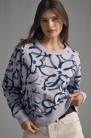 Maeve Sketchy Floral Sweatshirt