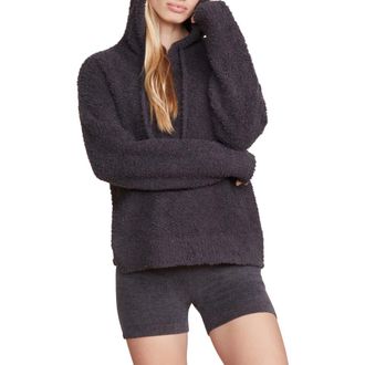 Barefoot Dreams CozyChic Teddy Hoodie in Carbon at Nordstrom, Size X-Large