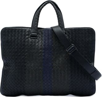 Bottega Veneta Pre-owned Bottega Veneta Nappa Intrecciato Club Fume Briefcase Unisex 56SZPH6TKTU1U6X3