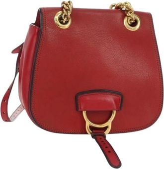 Miu Miu Pre-owned Cross Body Bags, female, Red, Size: ONE SIZE Pre-owned Leather Shoulder Bag