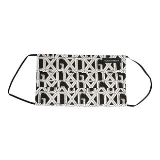 Dolce & Gabbana Mascherina in Cotone con Monogramma Logo - - Accessories - unisex - Nero - ONE SIZE