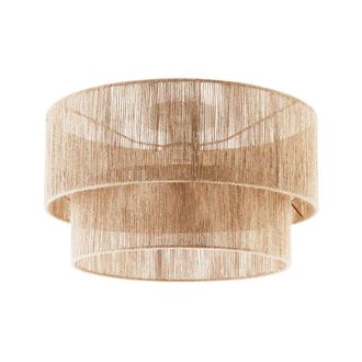 TecTake L&aacute;mpara de techo de yute con estilo boho chic de 40w, marr&oacute;n