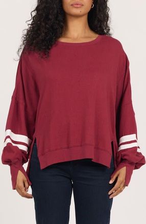 Dear John Denim Trenton Oversized Terry Sweatshirt in Tibetan Red at Nordstrom, Size X-Large