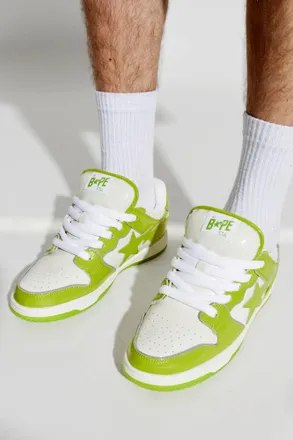 A Bathing Ape Sports Shoes With Logo, Mens, Green