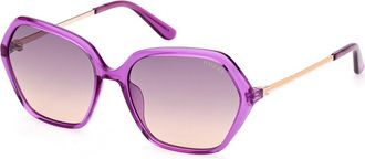 Guess GU00134 81Z Womens Sunglasses Purple Size 55