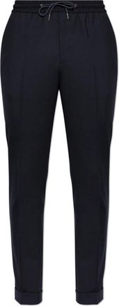 Paul Smith A Suit To Travel In - Slim-Fit Drawstring-Waist Wool Pants - Heren - Slim Fit Broeken - Blauw - W30 - Wol - Broeken