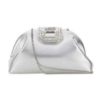 Amina Muaddi Camelia Bag - female - Amina Muaddi - Clutches - Gray - ONE SIZE - Bags