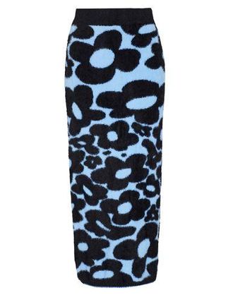 8 by YOOX FAUX FUR JACQUARD KNIT MIDI SKIRT