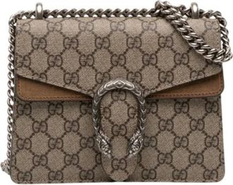 Gucci Pre-owned Cross Body Bags, female, Beige, Size: ONE SIZE Pre-owned Fabric Crossbody Bag