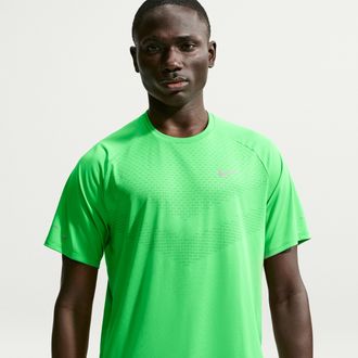 Nike Mens Stride Dri-FIT ADV Short-Sleeve Running Top in Green | HV5203-329