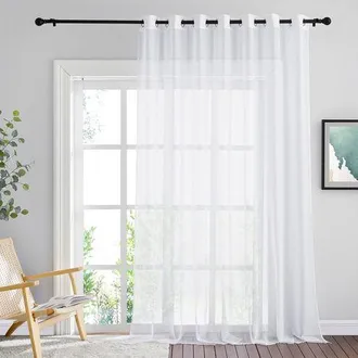 OEM Cortinas Blancas Transl&uacute;cidas, Cortinas De Voile Con Ojales, Filtran La Luz, 200 X 250 Cm, Blancas