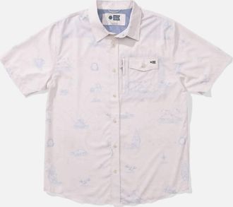Salty Crew Mens Helmsman Uv Button Up Shirt In Oyster