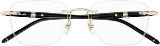 Montblanc Mb 0346O Rimless Optical Frame - unisex - Brillen - Zwart - 53 MM - Accessoires