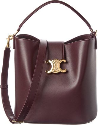 Celine Celine Louise Medium Leather Bucket Bag