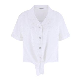 Guess Dames, Blouses & Shirts, Wit, Maat: XS Katoen