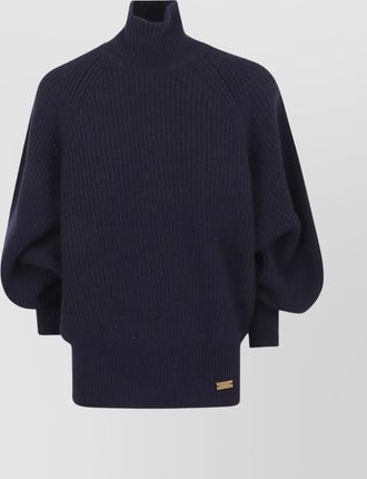 Balmain oversized high neck wool top