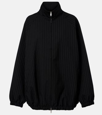 Frankie Shop Baxter oversized pinstripe blouson jacket