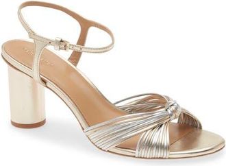 Reformation Petra Cylinder Heel Sandal in Gold Silver at Nordstrom, Size 10.5