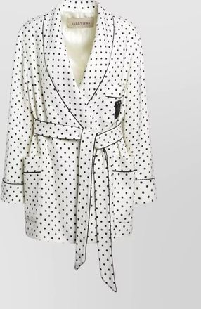 Valentino supergrain jacket plusdepois belt shawl collar