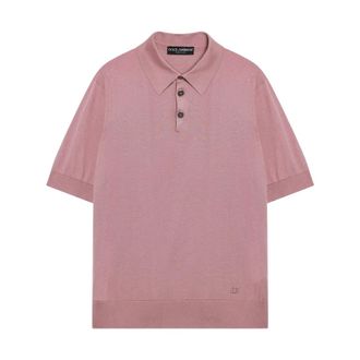 Dolce & Gabbana Polo Shirts, male, Pink, Size: 2XL Polo