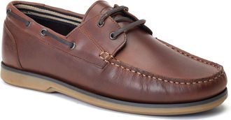 Base London Stern Leder Heren Bootschoenen Burnt Brown