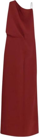 Max Mara Pentola Lange Jurk - Dames - Avondkleed - Rood - M - Kleedjes