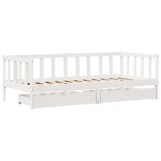 Berkfield Home Practical Daybed with Drawers without Mattress White 80x200 cm So