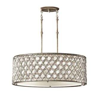 Loops 3 Bulb Ceiling Pendant Light Fitting Burnished Silver LED E27 100W Bulb in Metallics