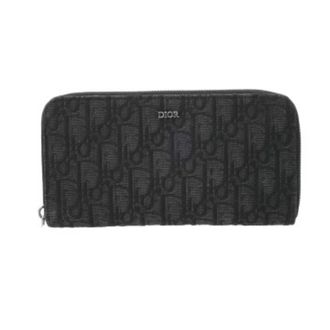 Dior Black Cotton Long Wallet (Bi-Fold) (Pre-Owned)