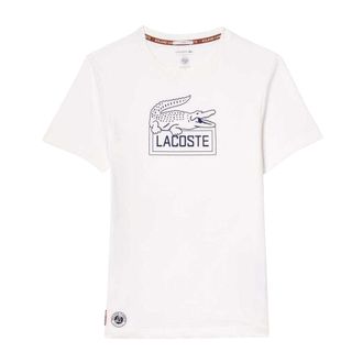 Lacoste Unisex volwassen Roland Garros Editie Normaal T-Shirt (Wit)