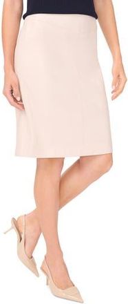 Halogen Waistband Seam Detail Faux Leather Midi Skirt in Moonbeam at Nordstrom Rack, Size Medium