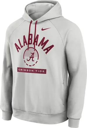 Nike Alabama Courtside Nike Mens Dri-FIT College Pullover Hoodie in Grey | 04EJ0DJ7ABN-USU