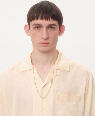 Valentino Garavani Collana Vlogo Signature In Metallo Uomo ORO UNI