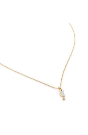 Monica Vinader Diamond Alphabet Pendant Necklace in 18Ct Gold Vermeil Sterling Y at Nordstrom