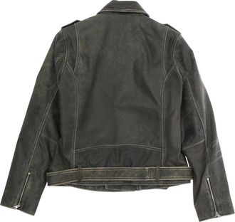 Marni Boys Kids Jacket Black Leather Goat
