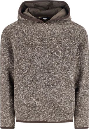 K-Way Hooded Teddy Sweatshirt - Brown