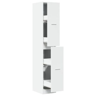 Berkfield Home Apothecary Cabinet&not;White 30x41x174.5 cm Engineered Wood in White