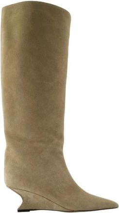 PARIS TEXAS Nina 50 Boots - Dames - Hoge Laarzen - Beige - 39 EU - Leer - Schoenen