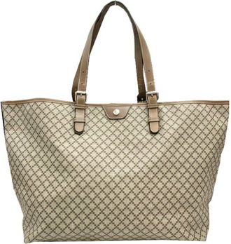 Gucci Beige Pvc Leather Tote Bag (Pre-Owned)