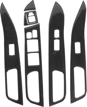 OEM Cubierta De Interruptor De Ventana De Fibra De Carbono, 7 Piezas, Embellecedor Decorativo Para Panel Elevador De Vidrio, Apto Para Mitsubishi Lancer 2