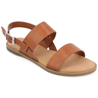 Journee Collection Women & apos;s Lavine Medium and Wide Width Flat Sandals