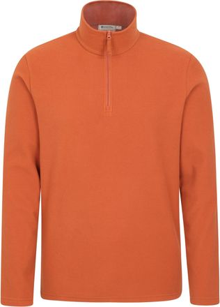 Mountain Warehouse Camber II Mens Half-Zip Fleece - Lightweight & Quick Dry Microfleece - Autumn, Winter, Outdoors Burnt Orange XXS