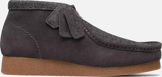 Clarks Mens Clarks Originals Wallabee Evo Boots Dark Grey Combi - Brown - Size: 11