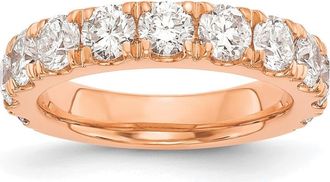 Diamond2Deal 14k Gold Lab Grown Diamond Wedding Band Ring 2Ct Clarity- VS Color- G-H