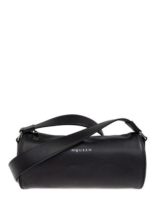 Alexander McQueen small Roller shoulder bag - men - Cotton/Calf Leather/Canvas - OS - Black