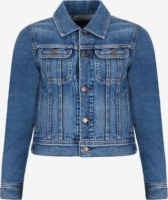 Tom Ford Kurze Jeansjacke mit kontrastierenden N&auml;hten