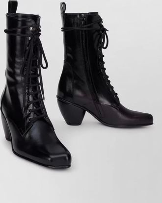 Vivienne Westwood army leather ankle boot cone heel